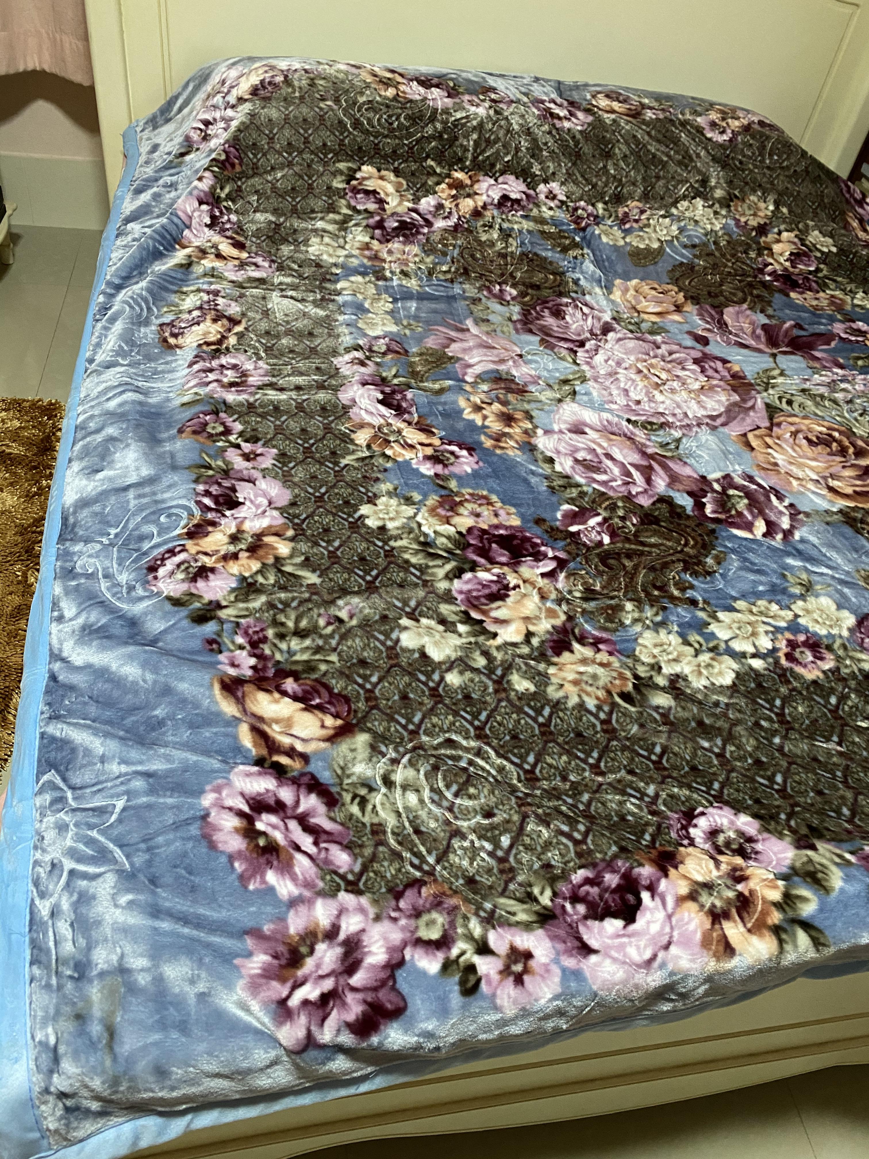 ลดราคา ผ้าห่มขนมิงค์ 2 ชั้น 7-8ฟุต ขนเนื้อกำมะหยี่