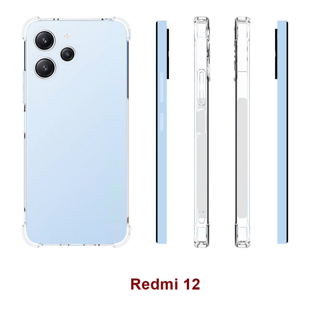 เคส Redmi 12 ใสอ่อน ผลิตจาก TPU หนา 1.5 มิลลิเมตร เสริมขอบและมุมกันกระแทก