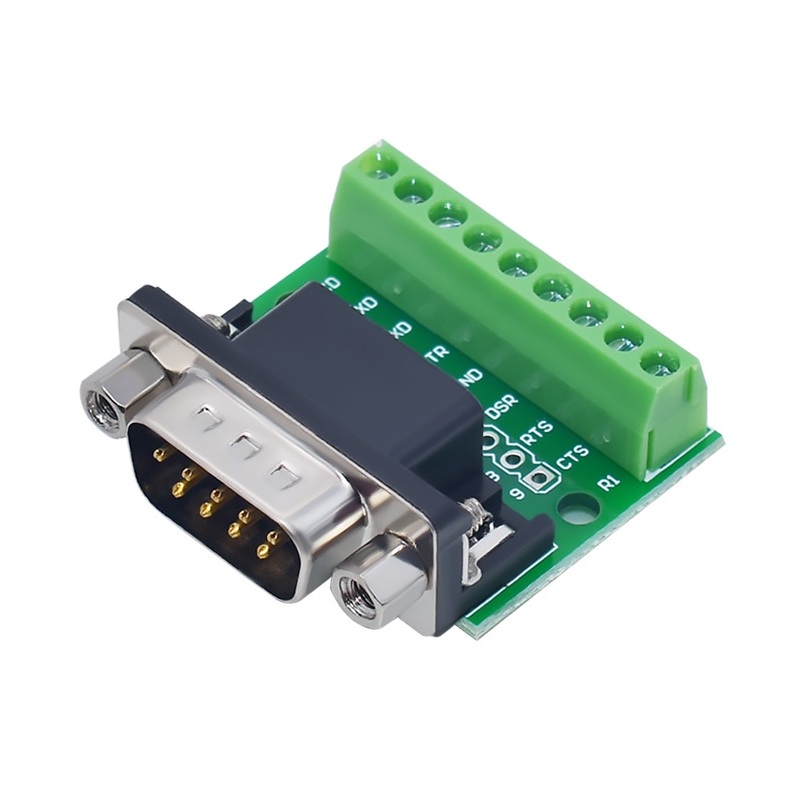 หัวแปลง DB9 (RS232 RS485) ตัวผู้-ตัวเมีย เป็น Terminal 9 ช่อง