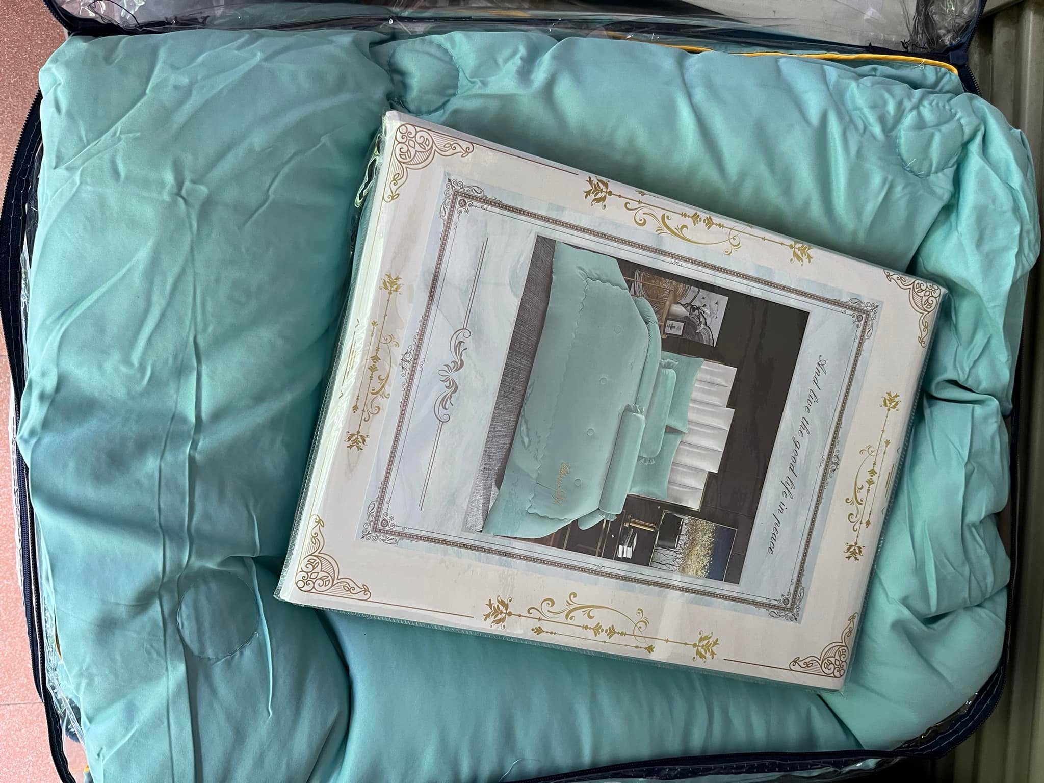 ชุดนวม ครบเซ็ท เนื้อผ้าCotton ซาติน ทอ400 เส้นด้าย สีพื้น นุ่มนิ่มมาก 👍สินค้าคุณภาพ👍