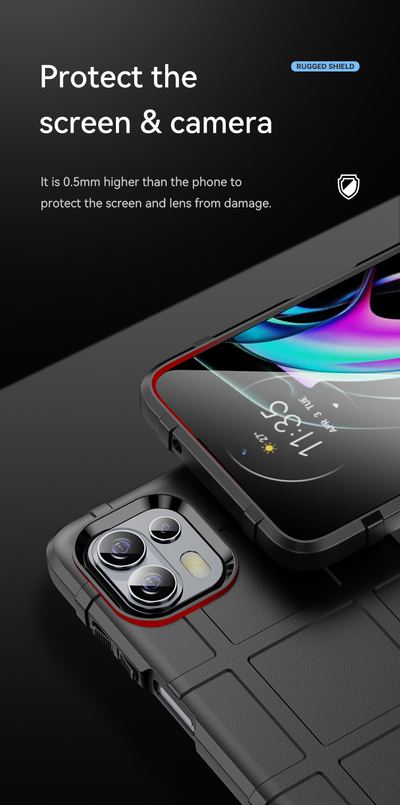 เคส Motorola edge 20 fusion กันกระแทกได้ Rugged Shield