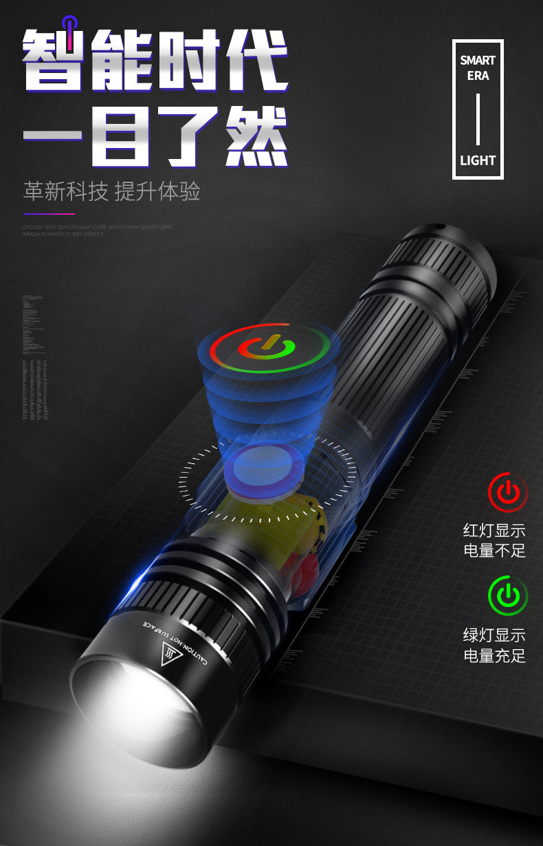 ไฟฉายพกพา แบบขยายได้ คุณภาพดี ชาร์จได้แบบ USB Skytrack A2