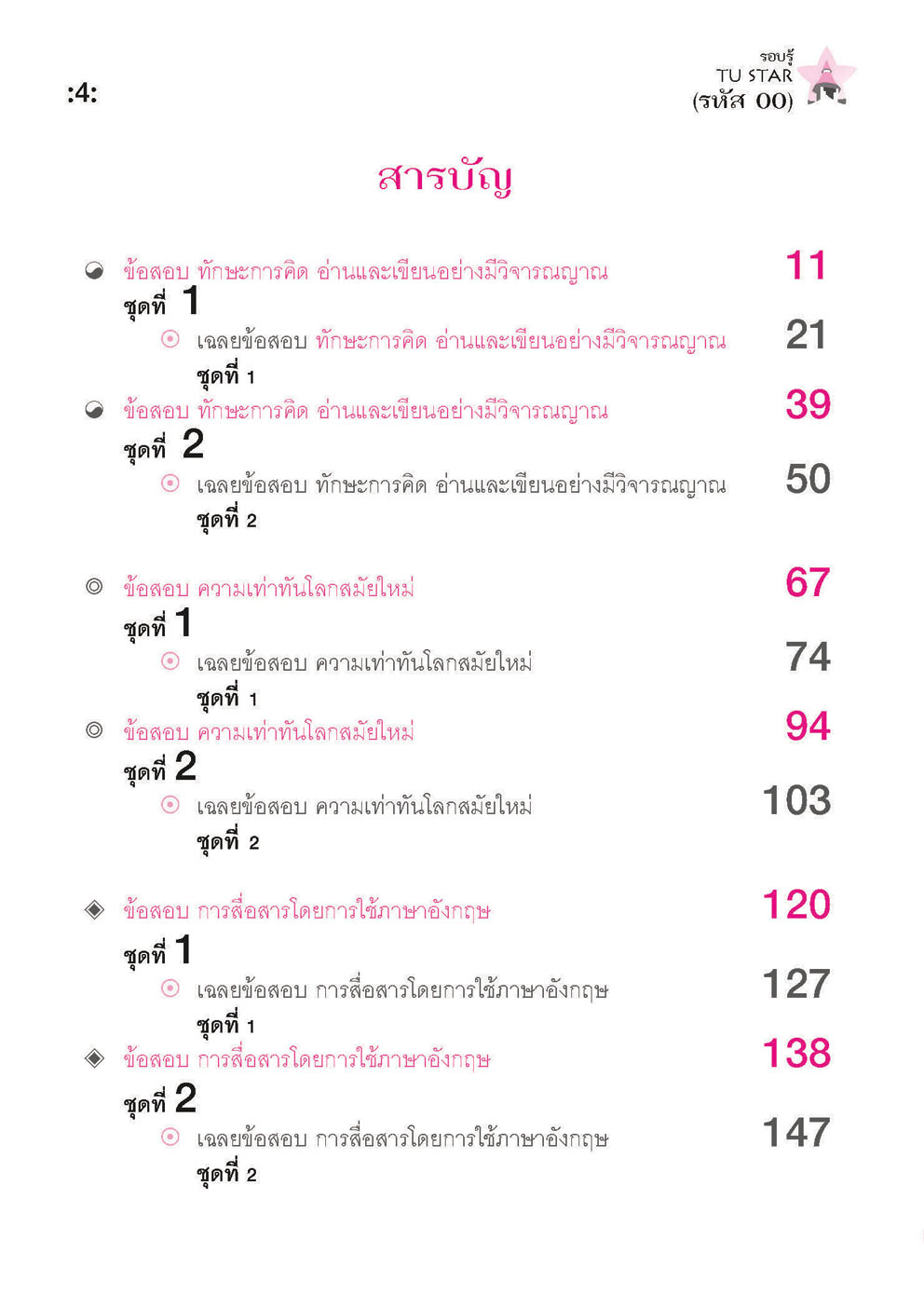 รอบรู้ TU Star [00] วิชาหลัก 3 วิชา