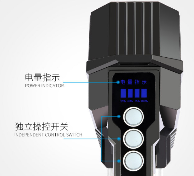 ไฟฉายสะพาย และจับถือ ขนาดกลาง Double LED Warsun D398
