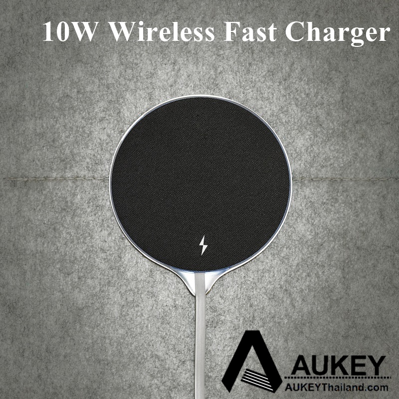 แท่นชาร์จไร้สาย AUKEY 10W Wireless Fast Charging Pad for Samsung Galaxy Note9 / S9 / S9+, LPhone X / Xs / Xs Max, and และรุ่นอื่นๆที่รองรับ รุ่น LC-Q4 สีดำ