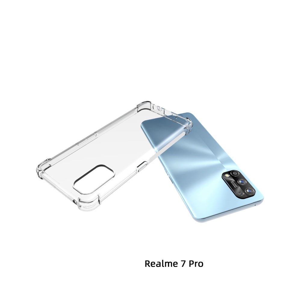เคส Realme 7 Pro แบบ TPU ใสเสริมขอบและมุมกันกระแทก