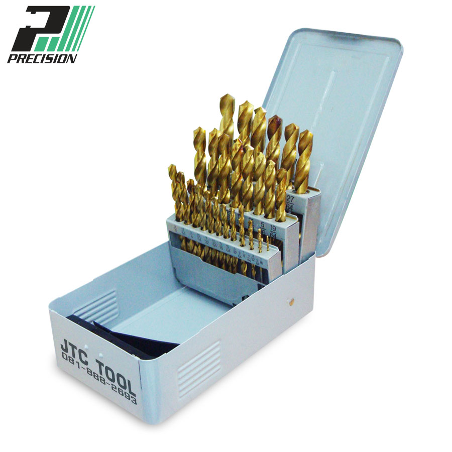 ชุดดอกสว่านแบบไฮสปีด / Drill set HSS, TIN Coating (92900) Precision
