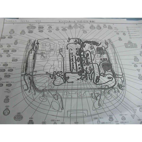 หนังสือ วงจรไฟฟ้า Wiring Diagram Toyota Soaror เครื่องยนต์ 1JZ-GTE '96.8