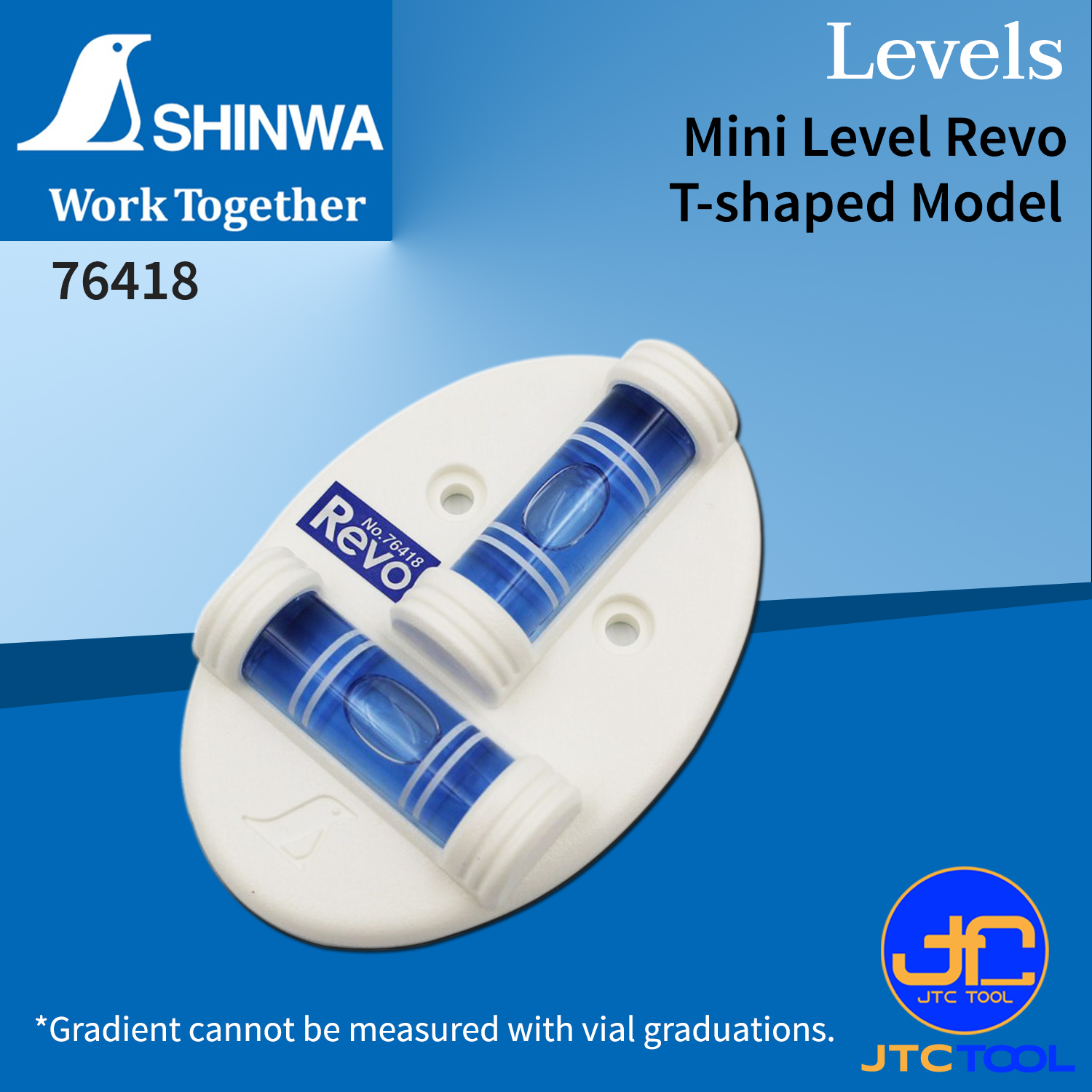 Shinwa ระดับน้ำพลาสติก หลอดระดับน้ำหลอดใสมองเห็นในที่มืด วัดระดับ 4ทิศทางพร้อมกัน ยึดติดด้วยสกูล รุ่น 76418 - Plastic Min Level Revo No.76418