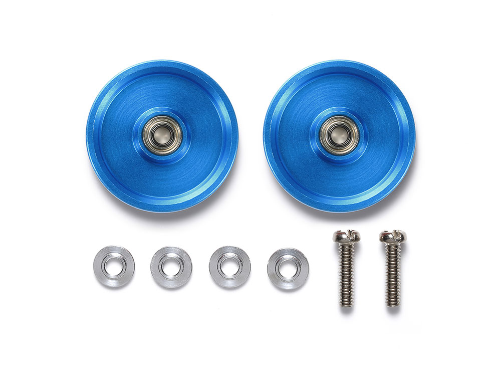 95561 TAMIYA HG 19mm Aluminum Ball-Race Rollers (Ringless/Blue)