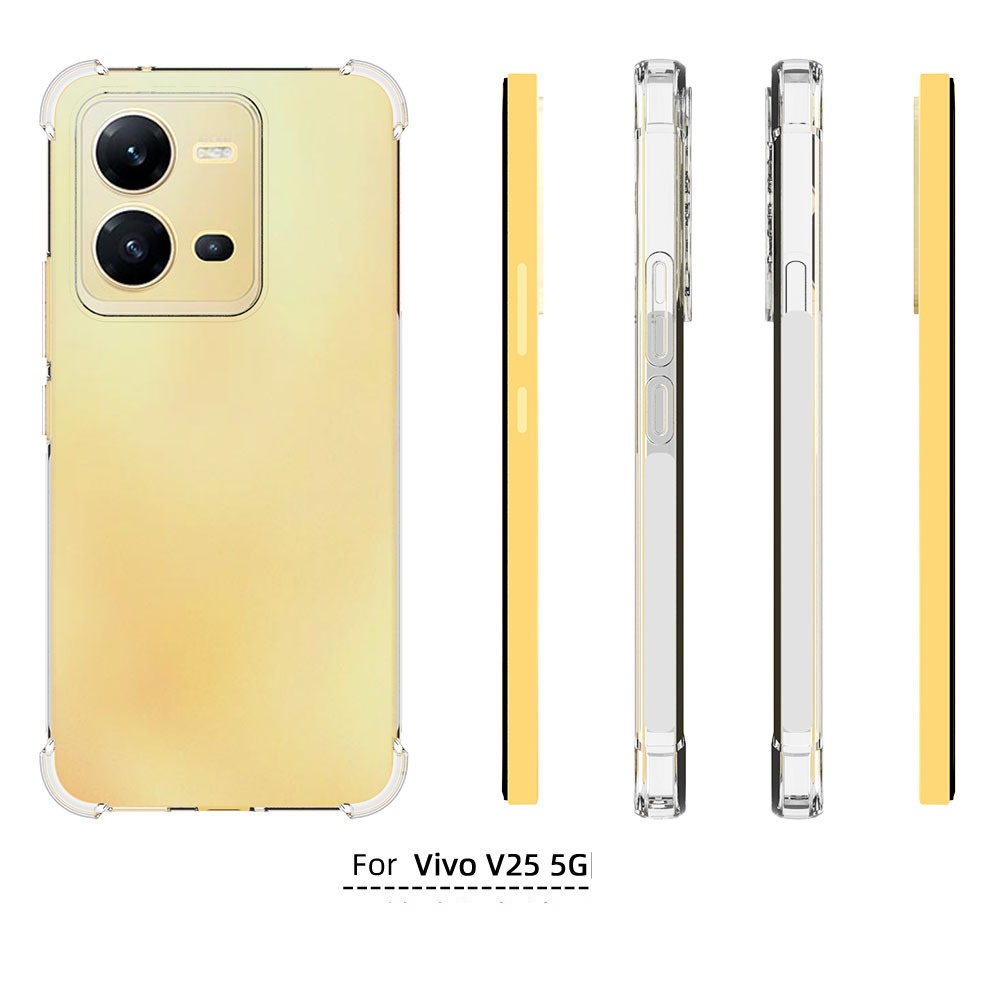 เคส Vivo V25 5G แบบ TPU ใสเสริมขอบและมุมกันกระแทก