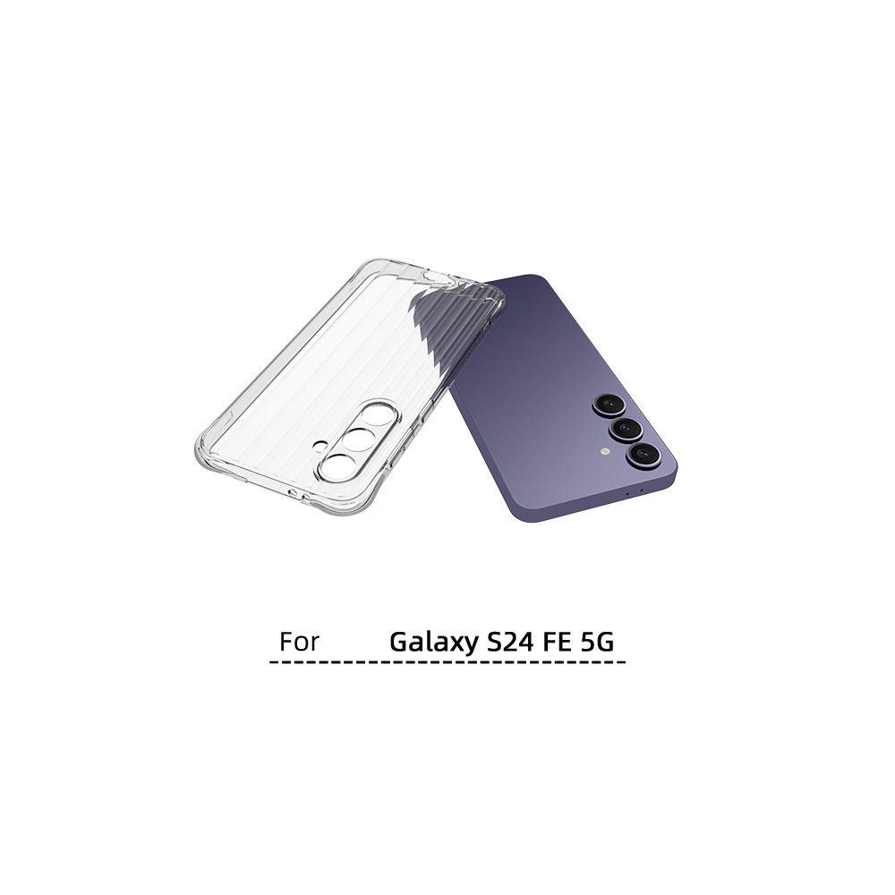 เคสสำหรับ Samsung Galaxy S24 FE แบบ TPU ใสอ่อนนิ่มลายคลื่น