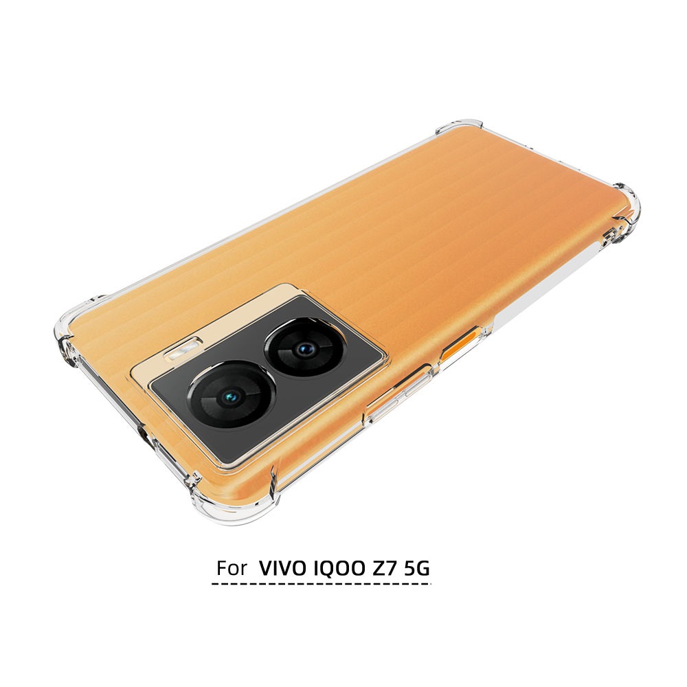 เคส iQOO Z7 5G แบบ TPU ใสเสริมขอบและมุมกันกระแทก