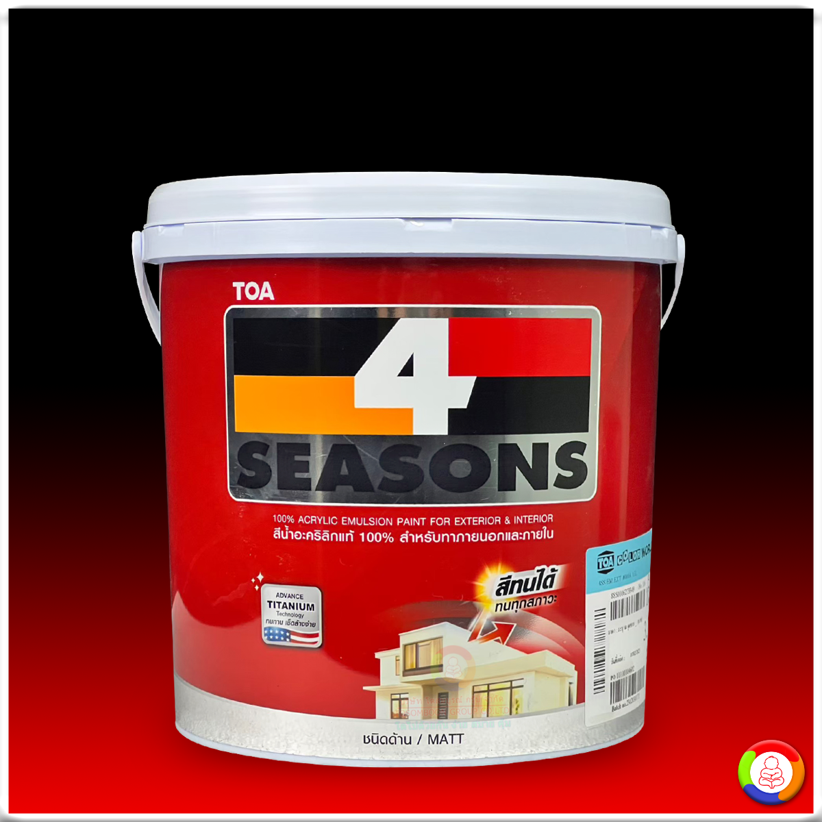4 SEASONS Acrylic Emulsion (Matt) โฟร์ซีซั่นส์ ภายนอกและภายใน ชนิดด้าน