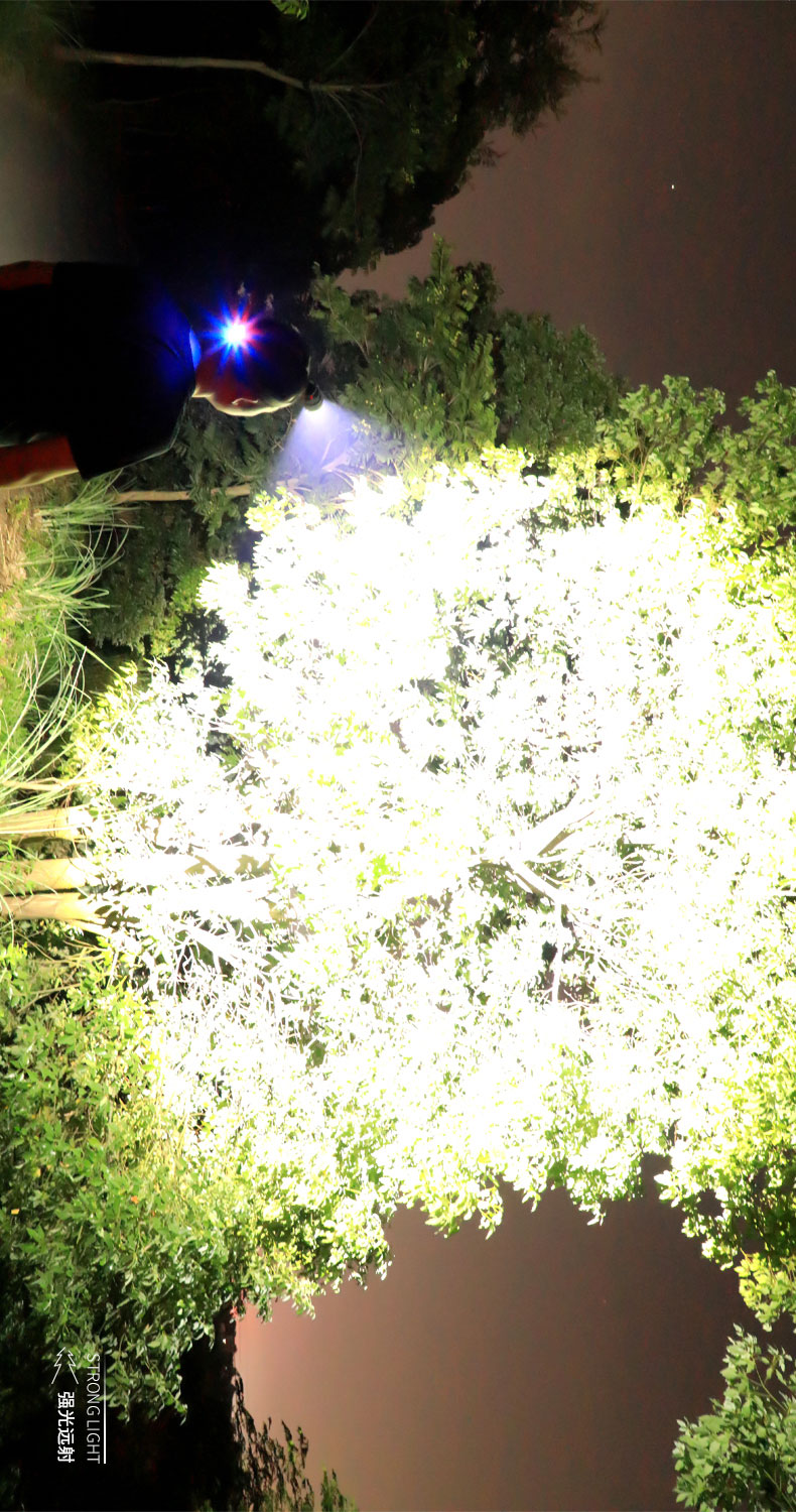 ไฟฉายคาดศีรษะแรงสูงแบบปรับขยายได้ Han Guang A2 หลอด HP20 แสงสีเหลือง พร้อมแบตเตอรี่ 18650 3 ก้อน