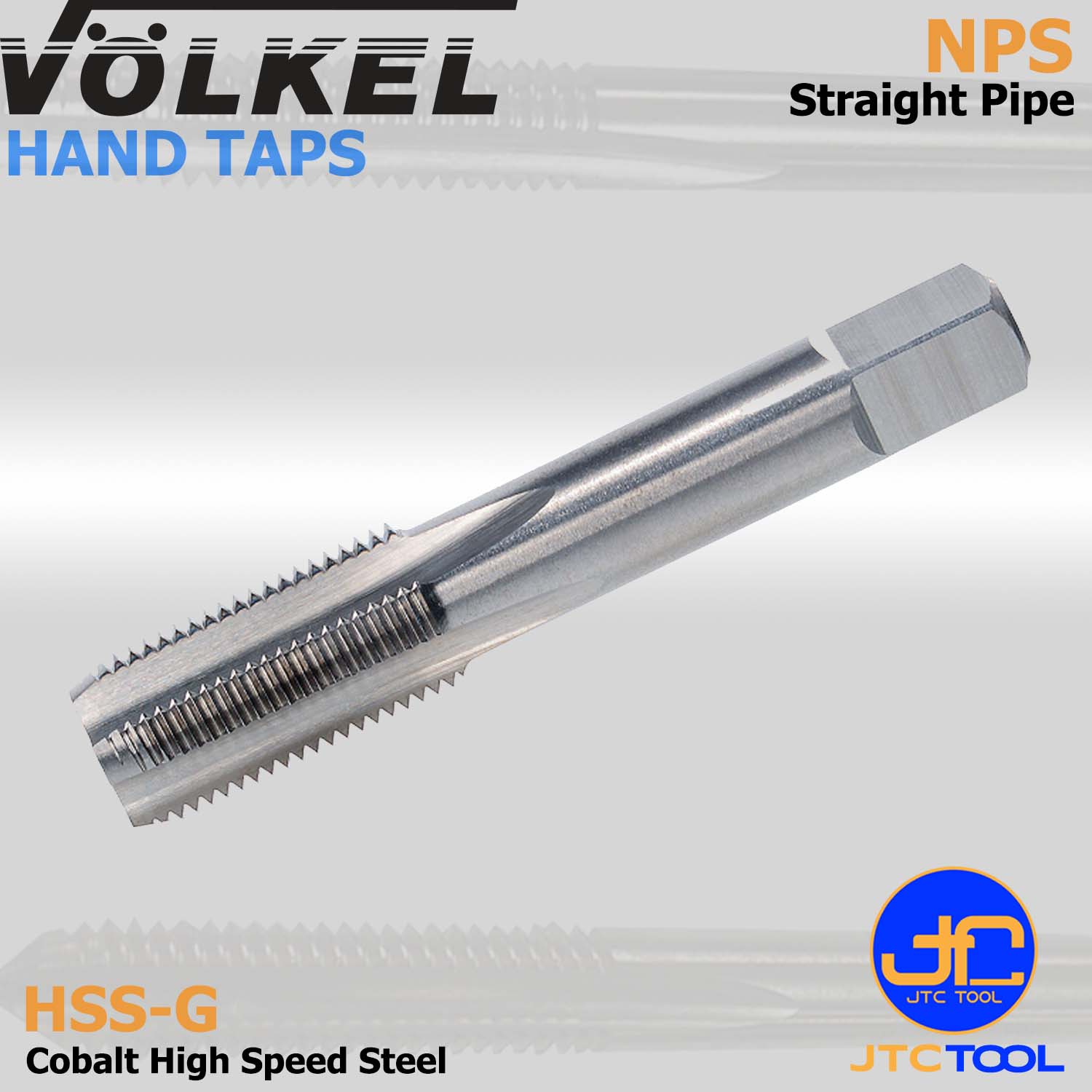 ดอกต๊าปมือไฮสปีดโคบอลหน่วยนิ้ว(NPS) - HSS-G Hand Taps Straight Pipe Thread (NPS) [Brand: Volkel]