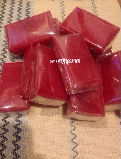 สบู่หน้าใส สูตรกุหลาบไวน์แดง 10 ก้อน
