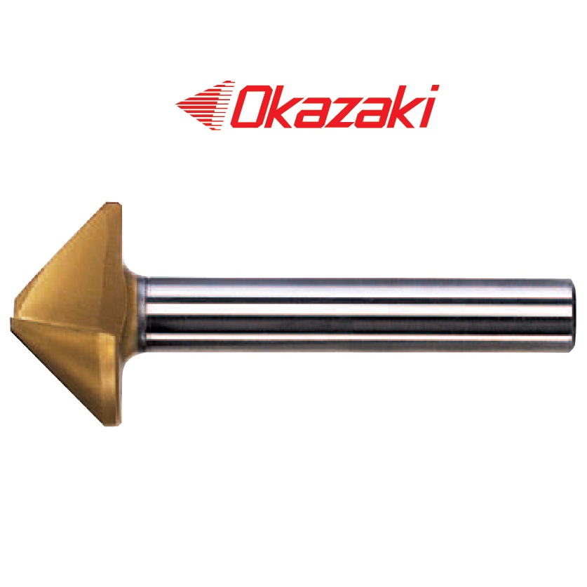 ดอกเคาเตอร์ซิงค์2ด้าน(ฟันเดี่ยว) - Countersinks Type II with Straight Shank (Single flute type) CS2S Series [Brand: Okazaki]
