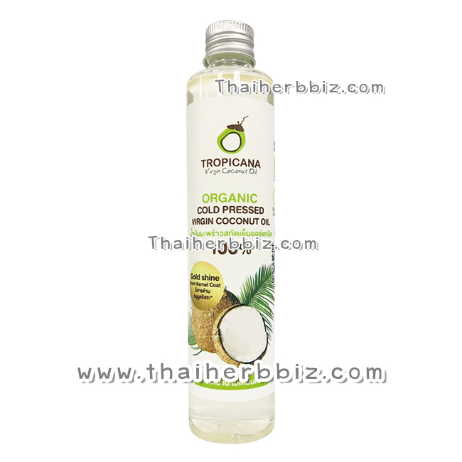 น้ำมันมะพร้าวบริสุทธิ์สกัดเย็นออร์แกนิค ทรอปิคานา ออยล์ 100 มล. TROPICANA Virgin Coconut Oil