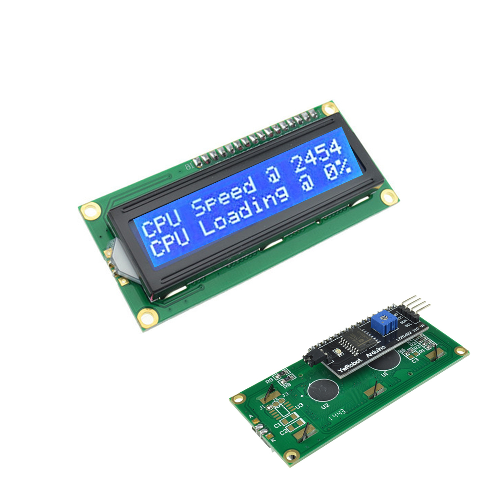 จอแสดงผล 1602 LCD (Blue Screen) 16x2 LCD พร้อมบัดกรี I2C Adapter