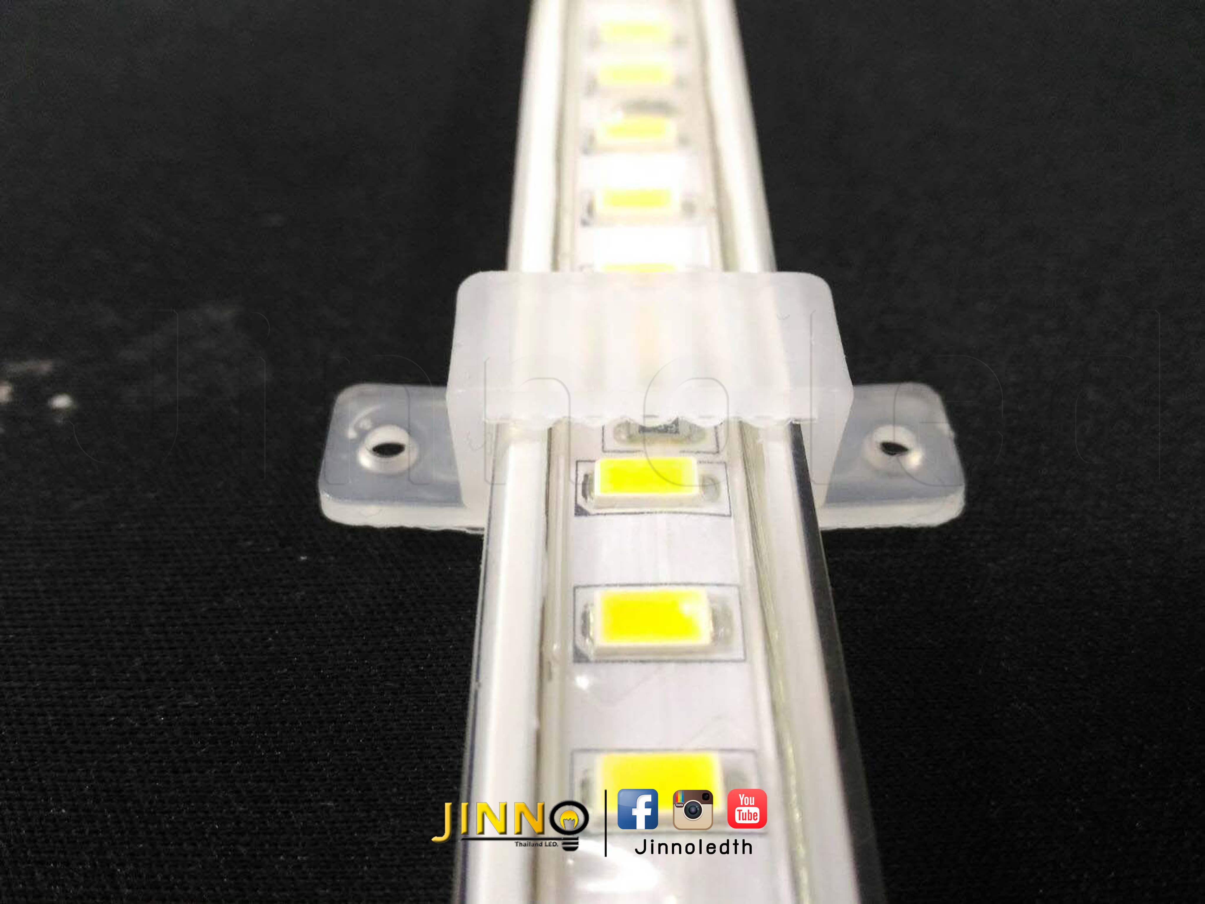 Clip lock คลิปยางล็อคติดตั้งไฟสายยาง แบบหนา โค้งงอไม่ได้ Non-Flexible สำหรับ 5630 Milky wire