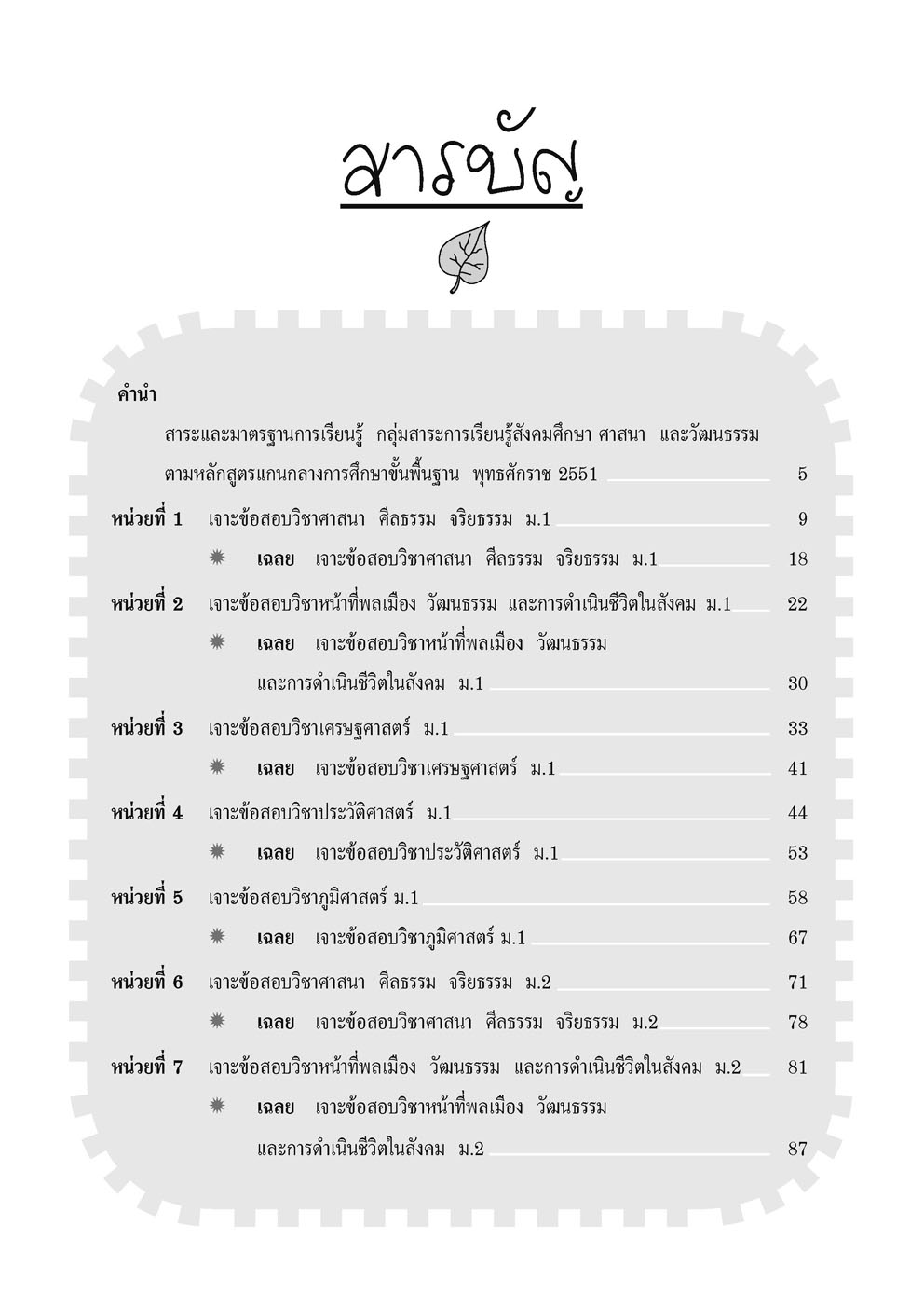 เจาะข้อสอบ สังคมศึกษาศาสนาและวัฒนธรรม O-Net ม.3