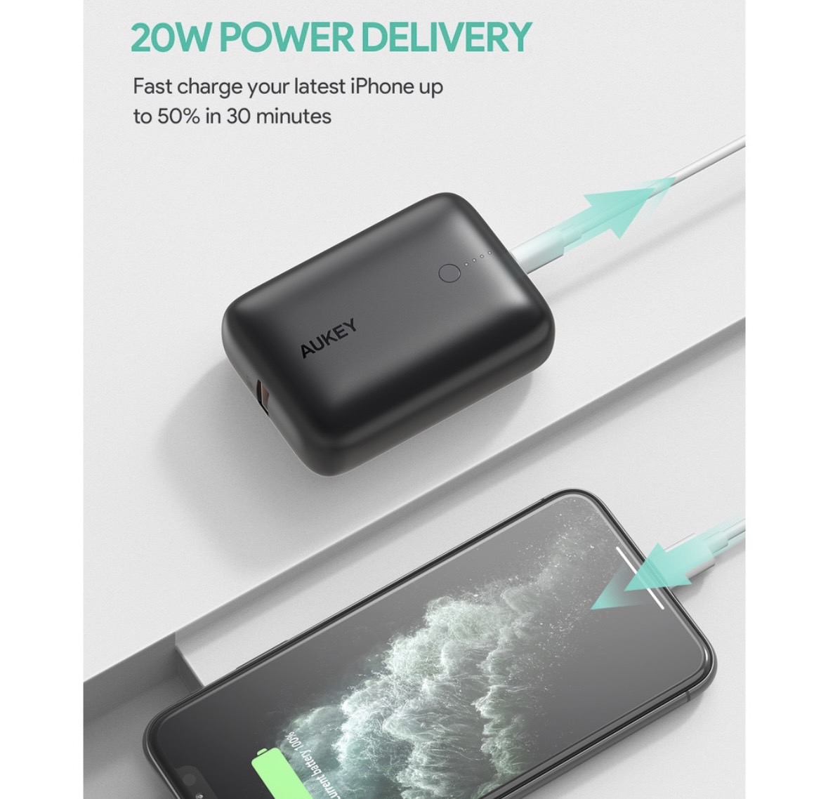 AUKEY PB-N83S พาวเวอร์แบงชาร์จเร็ว PowerPlus Sprint 10000mAh 22.5W Power Delivery & QC3.0