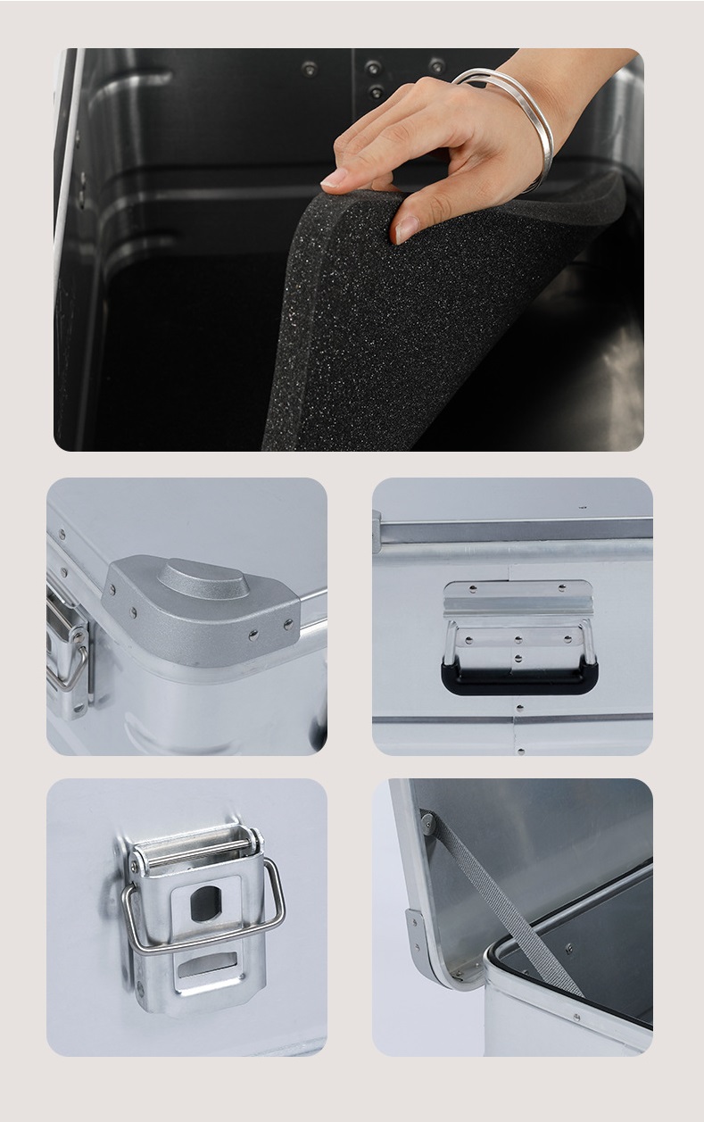 กล่องอลูมิเนียม เก็บของ แค้มปิ้ง 58 ลิตร Aluminum Storage Box 58L