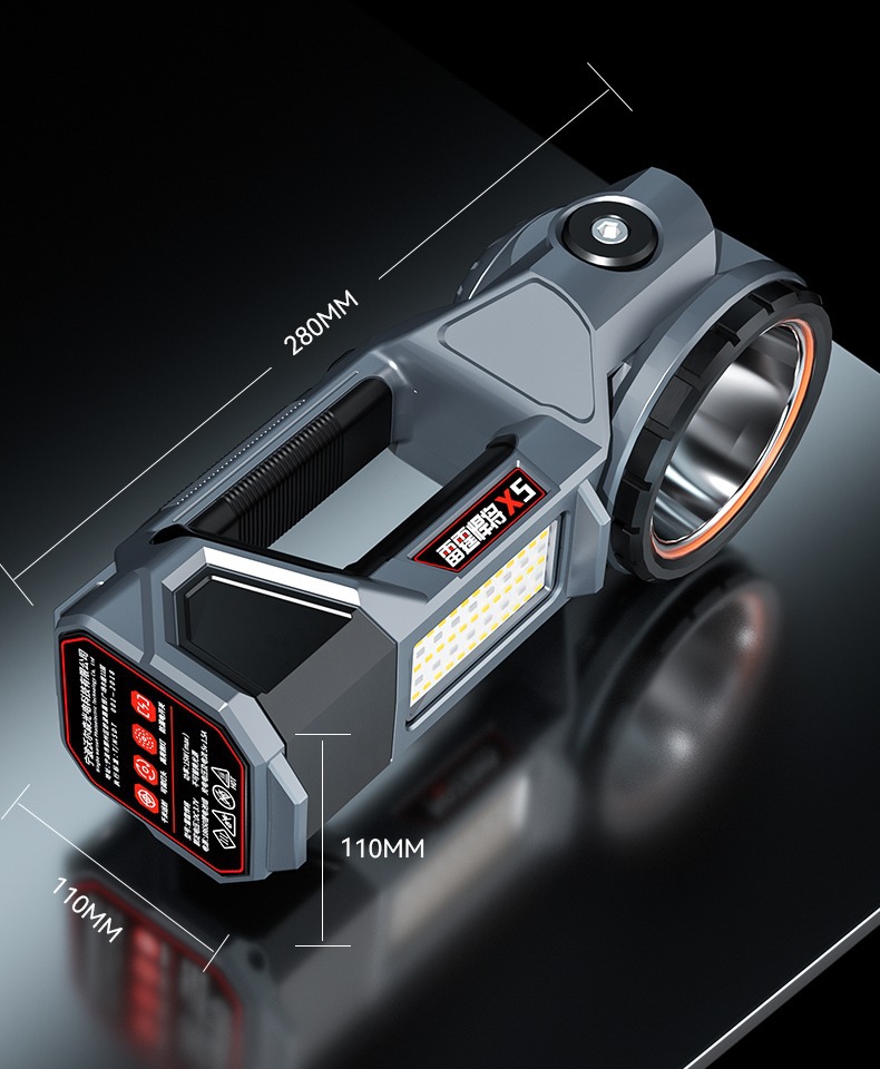 ไฟฉายจับถือหรือสะพาย ปรับมุมส่องได้ พร้อม COB LED Warsun X5