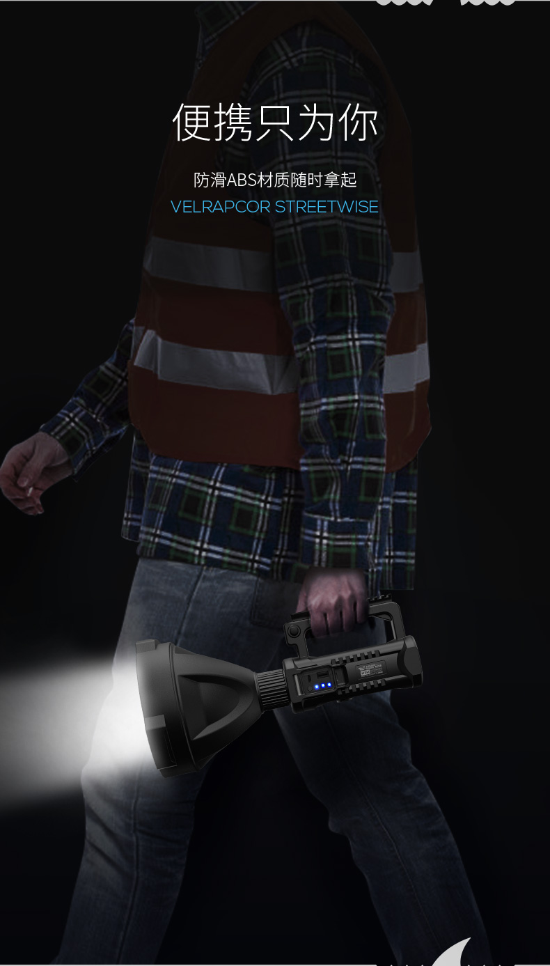 ไฟฉายสะพายแรงสูง แบบส่องไกล หลอด P90 Smiling Shark W-591 Stanby 5-10 Hr. BigCup