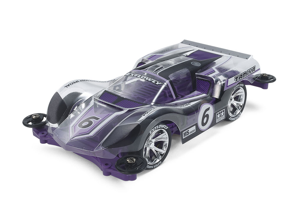 95571 TAMIYA Mini 4WD Exflowly Polycabonate Body Special (Purple)(MS Chassis)
