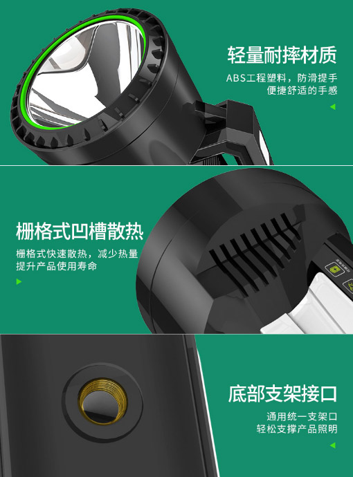 ไฟฉายสะพายแรงสูง แบบส่องไกลรุ่นใหม่ พร้อมโคมสีขาว และแดง ปรับระดับได้ Warsun H9006 หลอด Osram