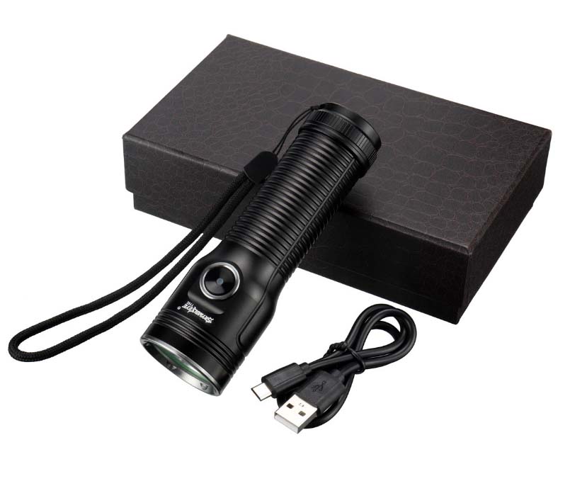 ไฟฉายแรงสูงส่องไกล ขนาดกลาง Skywolfeye T162 26650