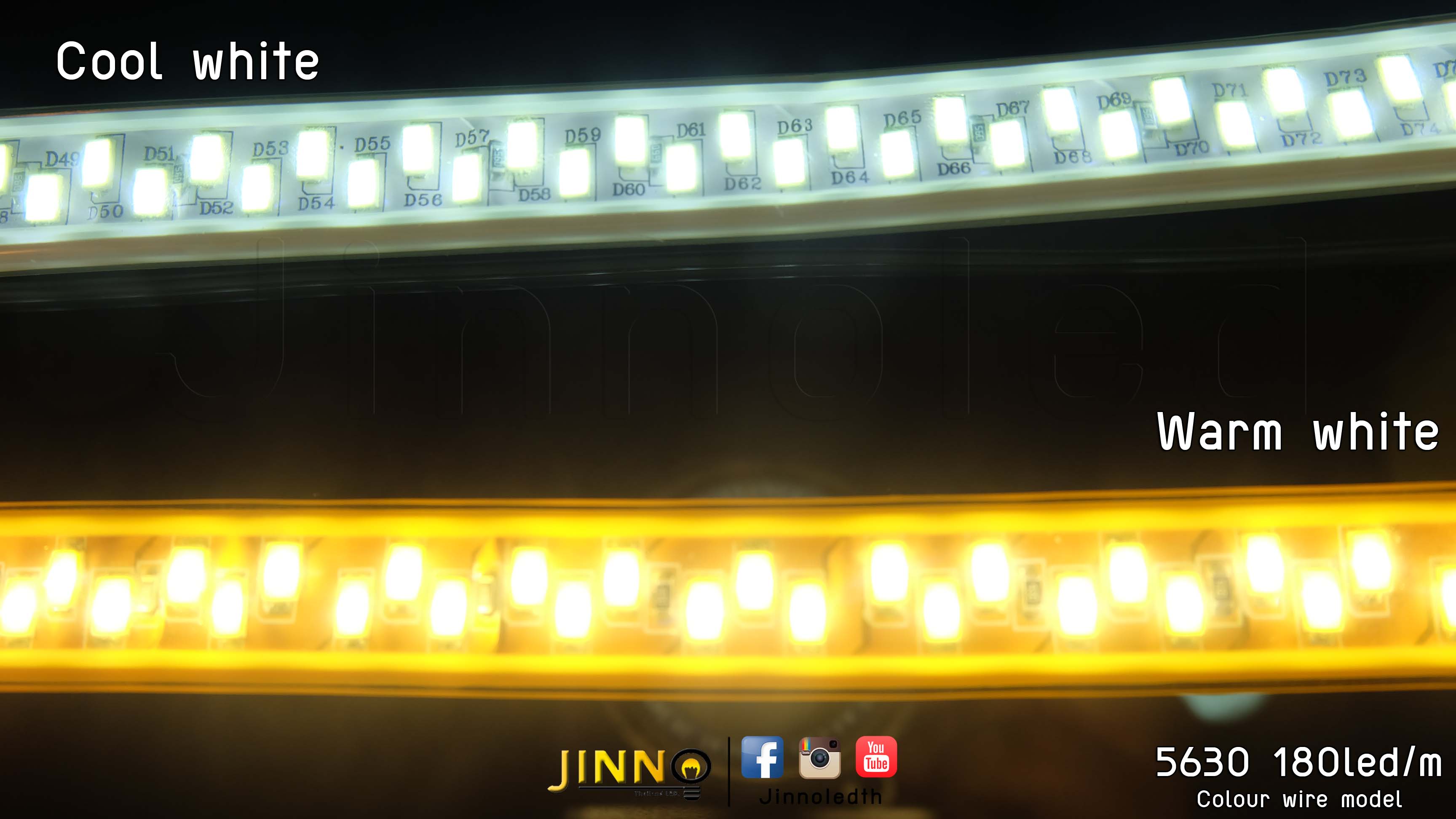 ไฟสายยาง 220v รุ่น 5630 180led รุ่น Colour wire