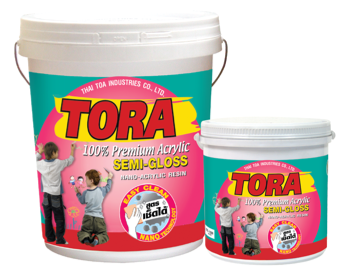 สีโตร่า สูตรเช็ตได้ สีน้ำนาโนอะครีลิคเรซิ่น Tora Semi - Gloss Nano - Acrylic Resin (เฉดธรรมดา)