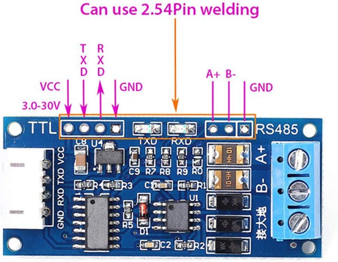 TTL to RS485 with Automatic Direction Control โมดูลแปลง UART เป็น RS485 ควบคุมทิศทางอัตโนมัติ