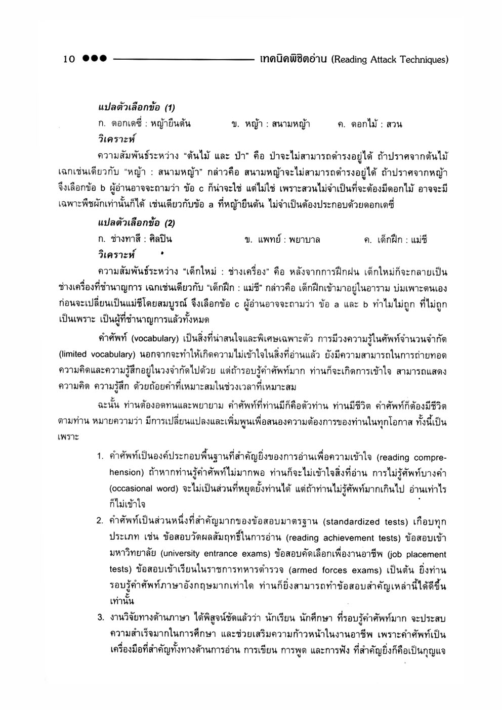 เทคนิคพิชิตอ่าน Reading Attack Techniques โดย พ.ศ.พัฒนา