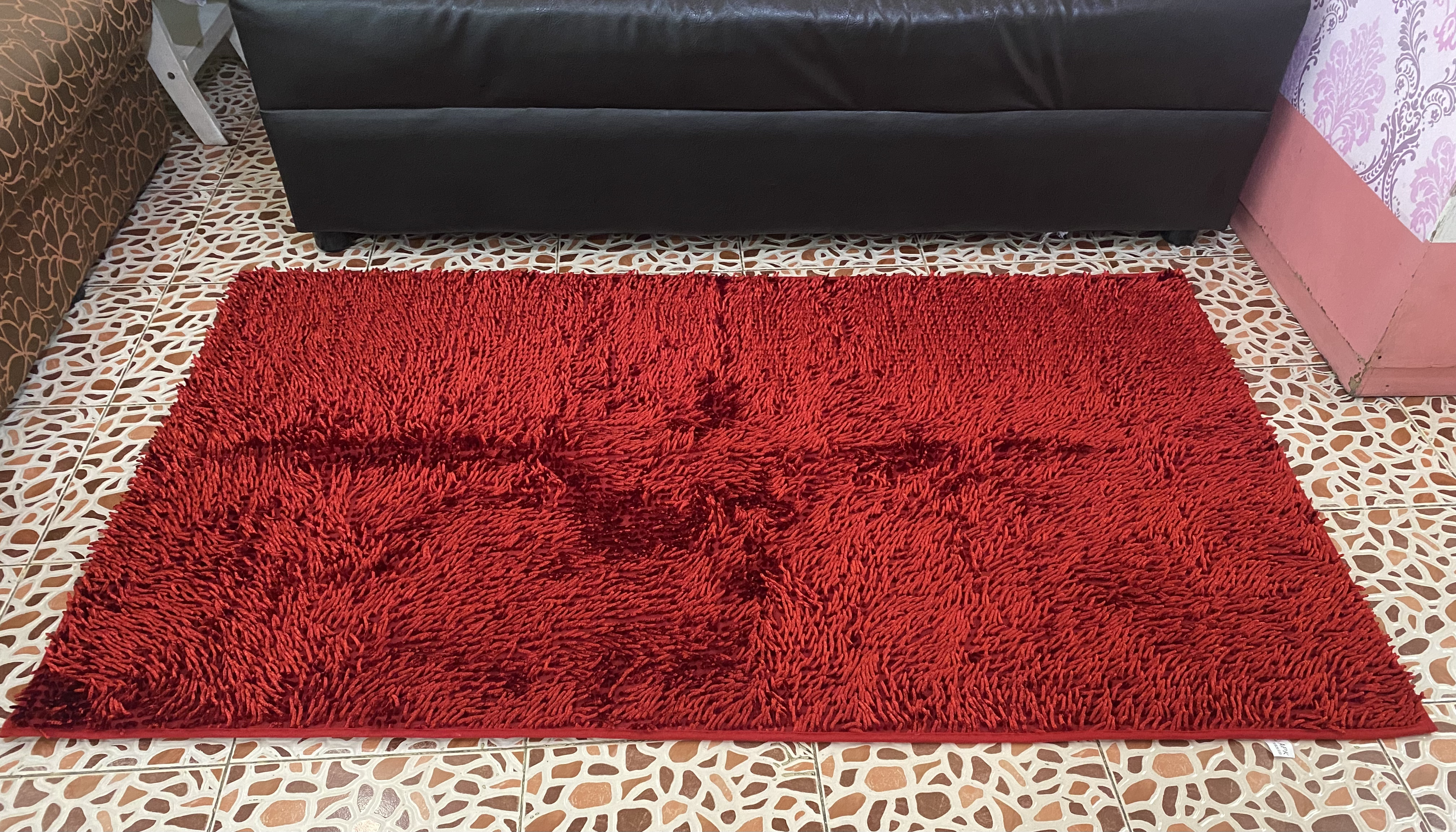 ผืนใหญ่ พรมเช็ดเท้า ไมโครไฟเบอร์ แบบเงาวาวสวยไฮโซ ขนาด 3x5 ฟุต 90x150cm