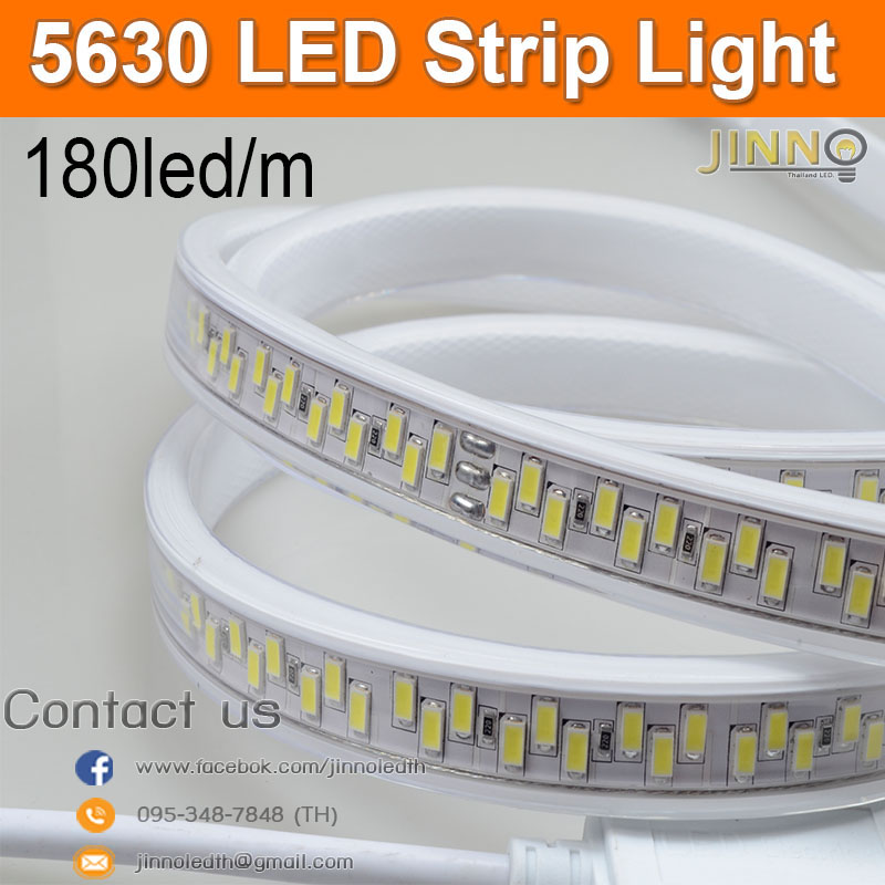 ไฟสายยาง 220v รุ่น 5630 180led รุ่น Milky wire