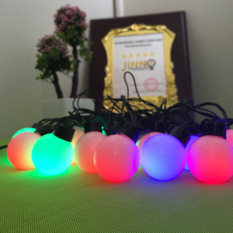 ส่งฟรี ไฟเชอรี่led ไฟปิงปองled 50 ลูก : ขนาด 2.2 ซม - สลับสี /Ping pong ball led 50 leds : 2.2 cm. size - RGB