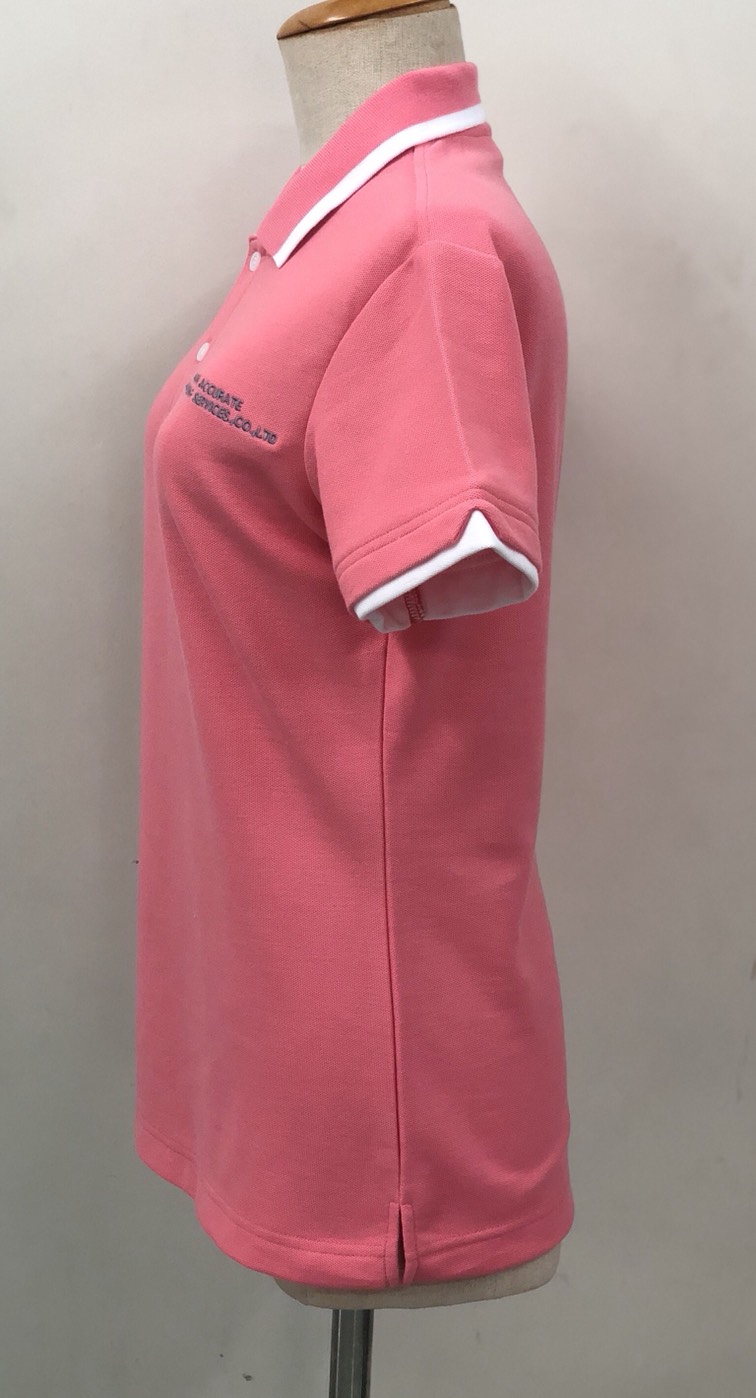 เสื้อโปโล หญิง ชาย ผ้าทีซีจูติ สีชมพู รับผลิตเสื้อโปโลคุณภาพโดยเน้นคุณภาพระดับแบรนด์เนมในราคากันเอง