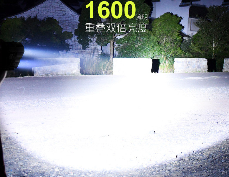 ไฟฉายสะพาย และจับถือ ขนาดกลาง Double LED Warsun D398