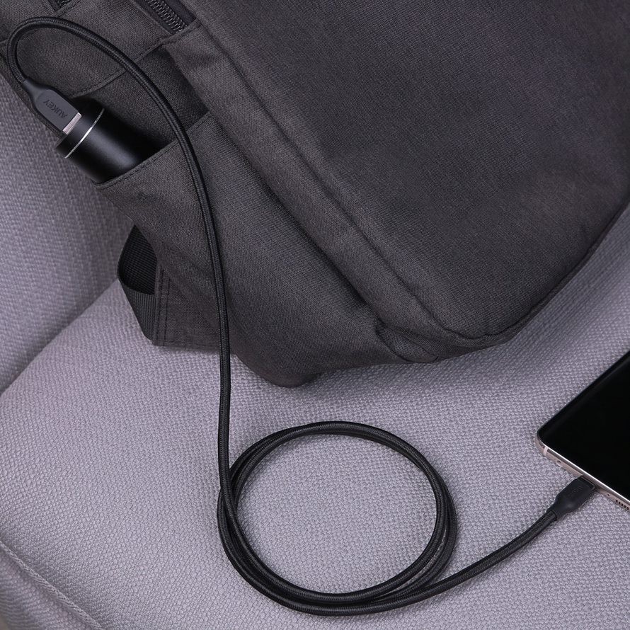 สายชาร์จ Type-C AUKEY CB-CD44 Nylon Cable USB-A to USB-C 200cm