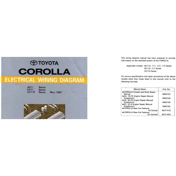 CD WIRING DIAGRAM TOYOTA COROLLA เครื่องยนต์ 4A-F, 7A-FE, 2E, 4E-FE, 2C, 2C-E