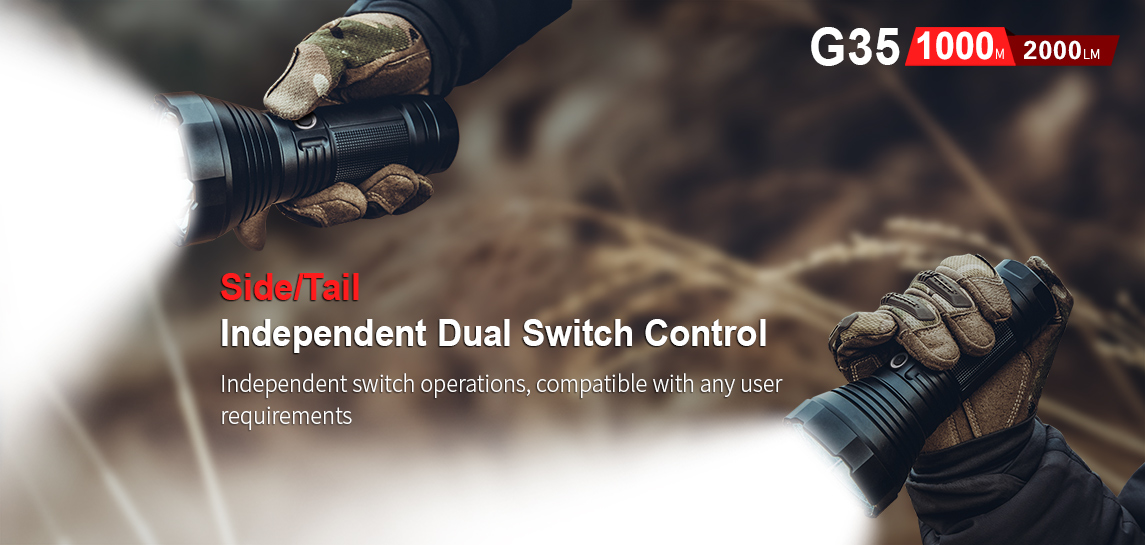 ไฟฉายพกพาคุณภาพสูง ส่องไกลขนาดใหญ่ Klarus G35