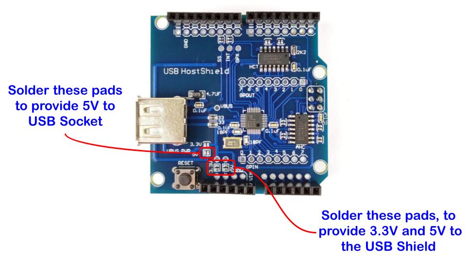USB Host Shield for Arduino (บัดกรี Jumper แล้ว พร้อมใช้)