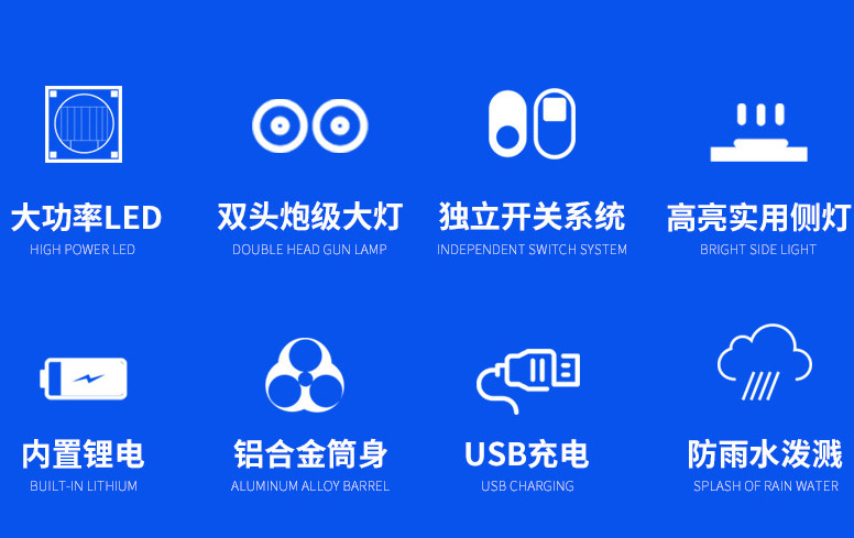 ไฟฉายสะพาย และจับถือ ขนาดกลาง Double LED Warsun D398