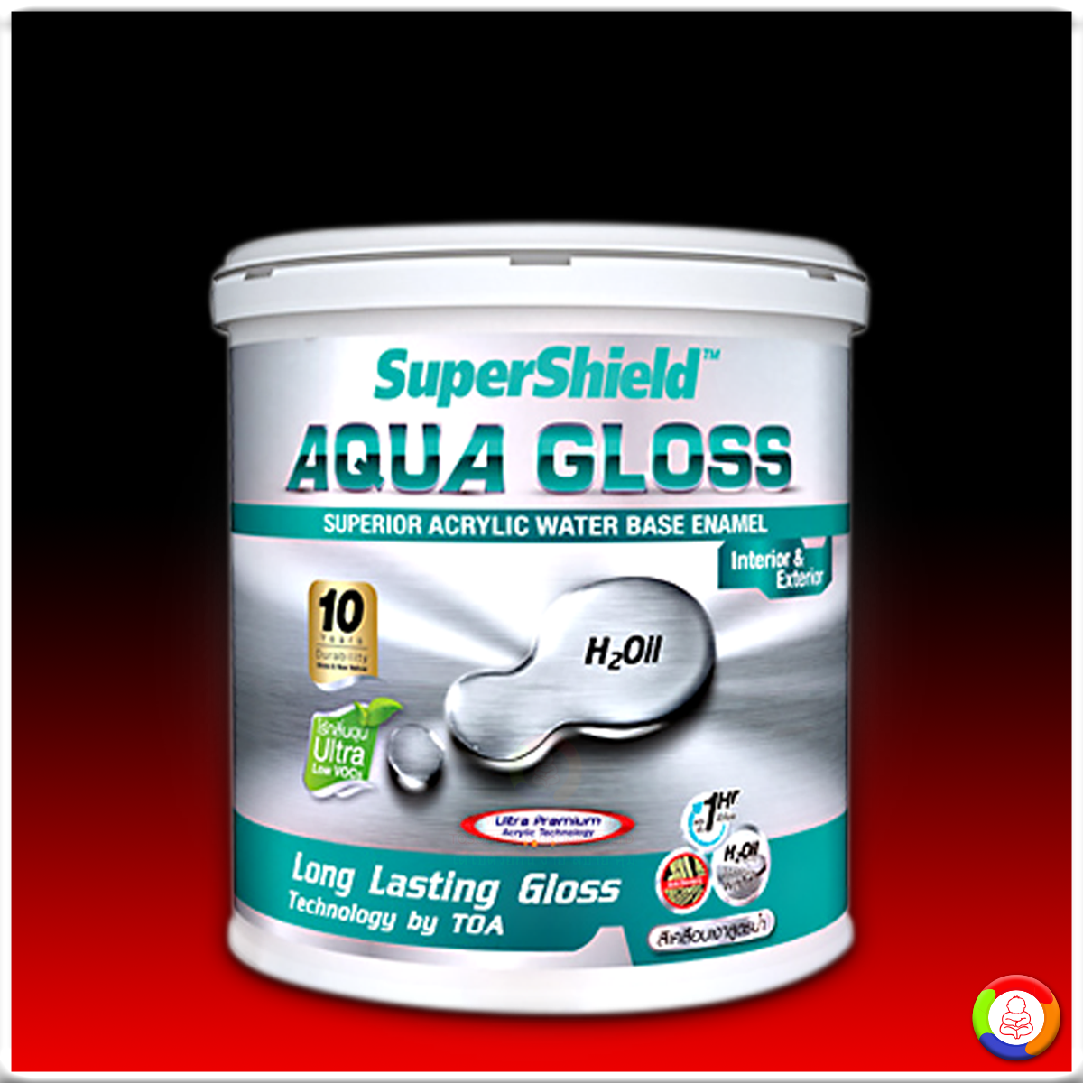 SUPERSHIELD AQUA GLOSS Water-based Enamel ซุปเปอร์ชิลด์ อะควา กลอส สีเคลือบเงา สูตรน้ำ