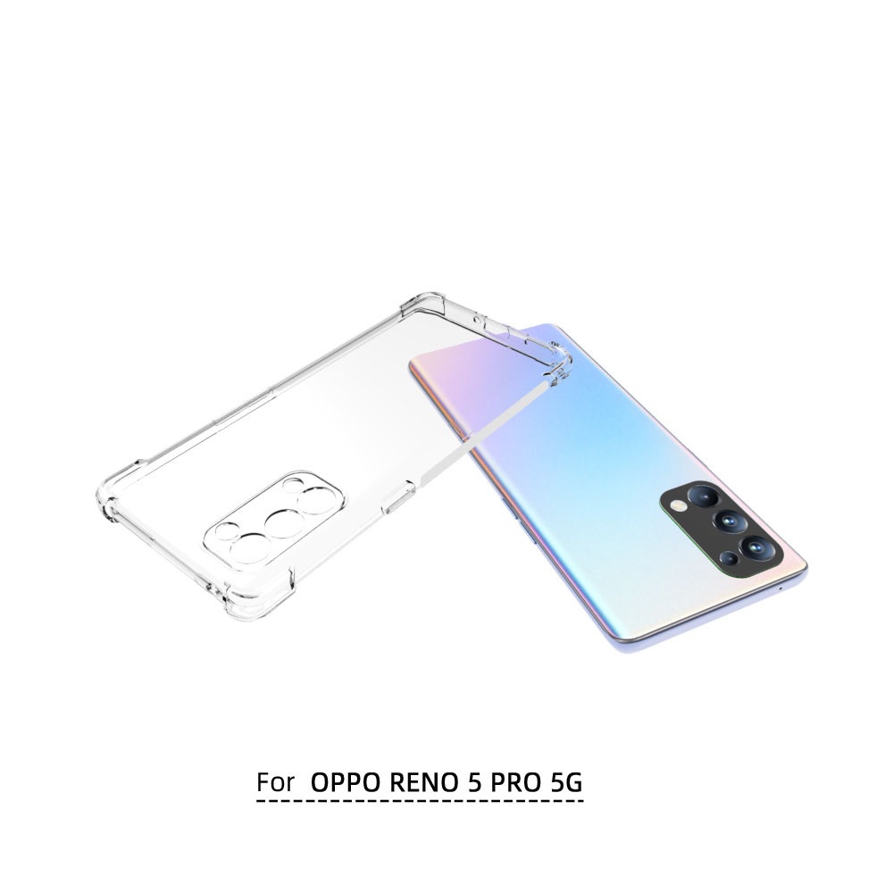 เคส OPPO Reno5 Pro 5G แบบ TPU ใสเสริมขอบและมุมกันกระแทก