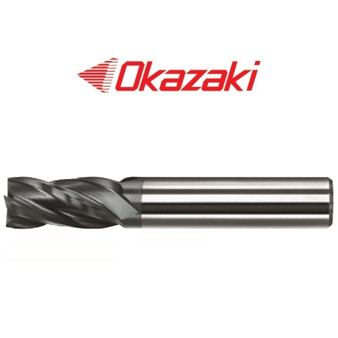 ดอกเอ็นมิลคาร์ไบด์4ฟันไม่เคลือบ(ไซต์8.1-10.5มิล) - Non Coated Solid Carbide Square Endmills 4 Flutes SED4 Series [Okazaki]